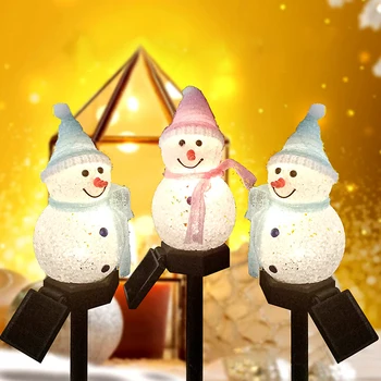 Āra Sniegavīrs Saules Led Gaismas Pasaku Gaismu Ziemassvētki Sērijas Karikatūra Ziemassvētku Gaismas Zālienu Lampas Dārza Dekorēšana Jauno Gadu 3