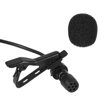 Clip-on Atloks Lavalier Mikrofons 1,5 m, Mini Portatīvo Mikrofons Kondensatora Mikrofons ar Vadu Mikrofo/Microfon par Tālruni, Klēpjdatoru karstā